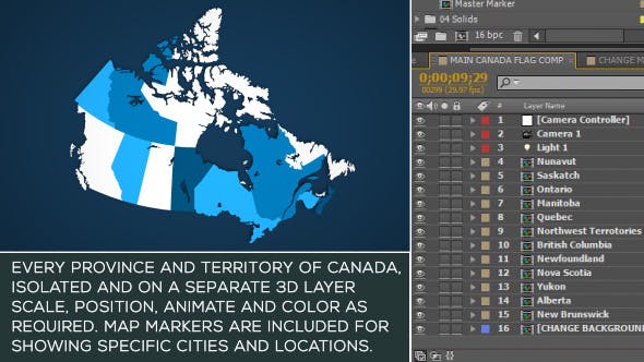Videohive Canada Map Kit 15856796