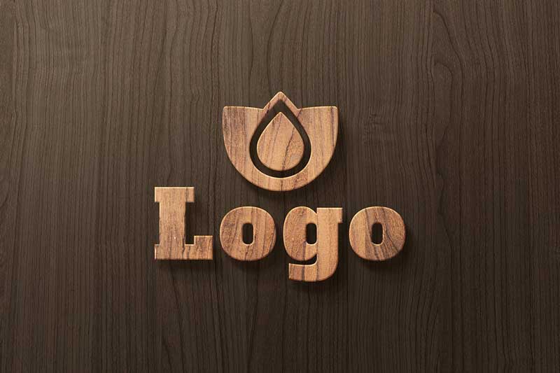 Wood Logo Mockup