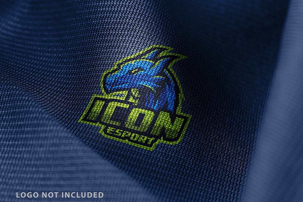 Esport logo on fabric mockup