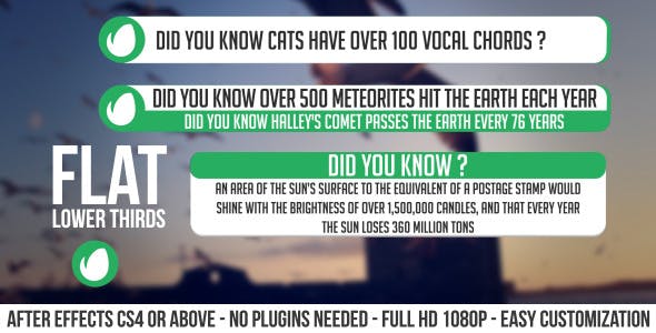Videohive Flat Lower Thirds 8021897