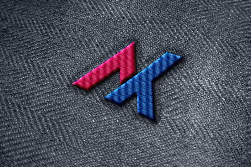 Realistic Embroidery logo mockup