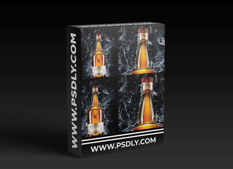 Mango-Ice Photography - Whiskey Bottle in Water