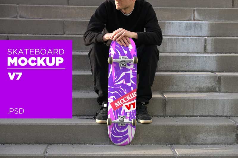 CreativeMarket - Skateboard Mockup V7 - PSD 5935931