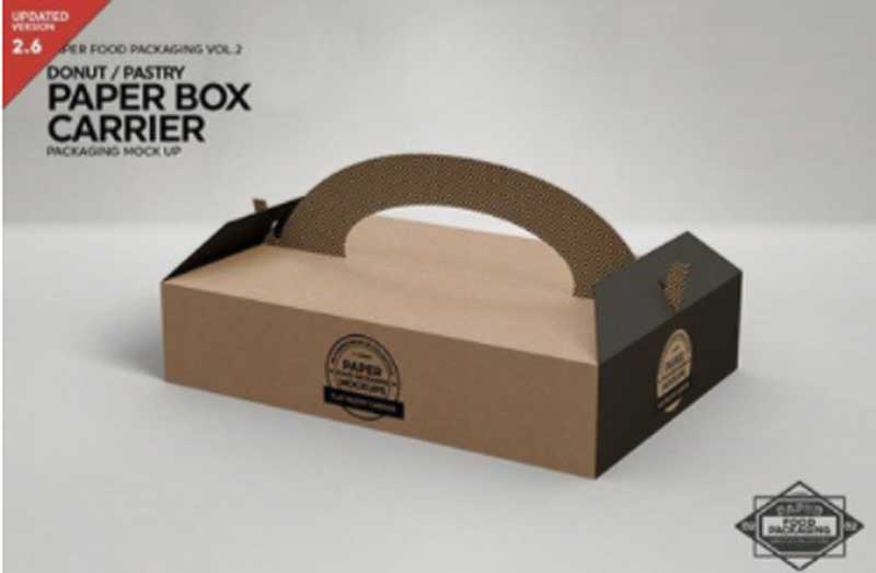 CM - Pastry Donut Box Carrier Mockup 1018295