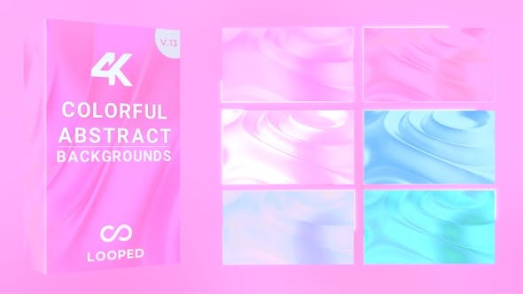 Videohive Colorful Pastel Liquid Gradients Pack 30197296