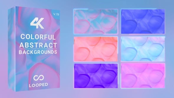 Videohive Colorful Glowing Liquid Gradients Pack 30196947