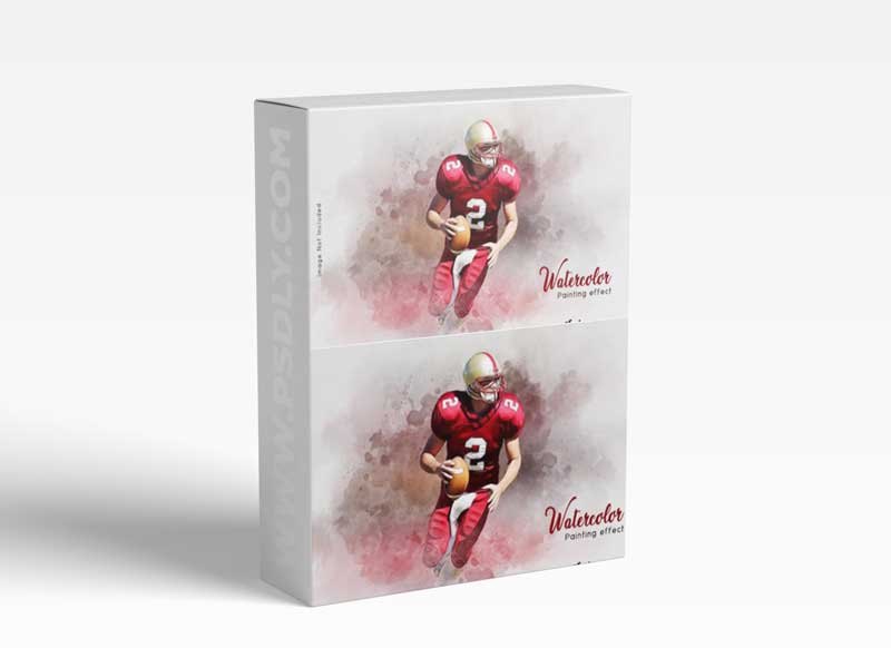 Watercolor photo effect template