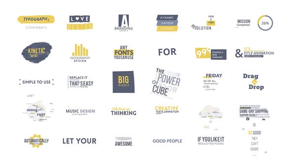 Videohive Texts Animation Bundle Pack 2 20468589