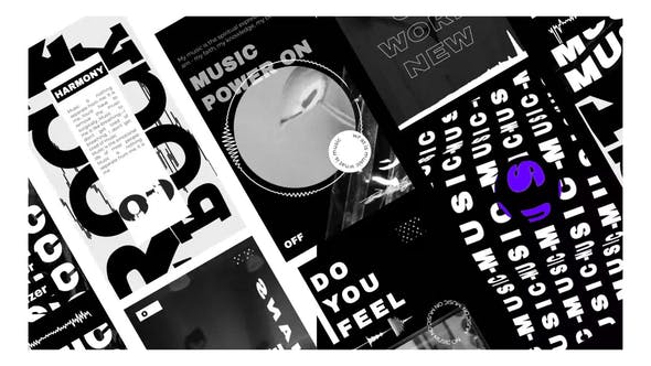 Videohive Music Visualizer black and white stories 31693136
