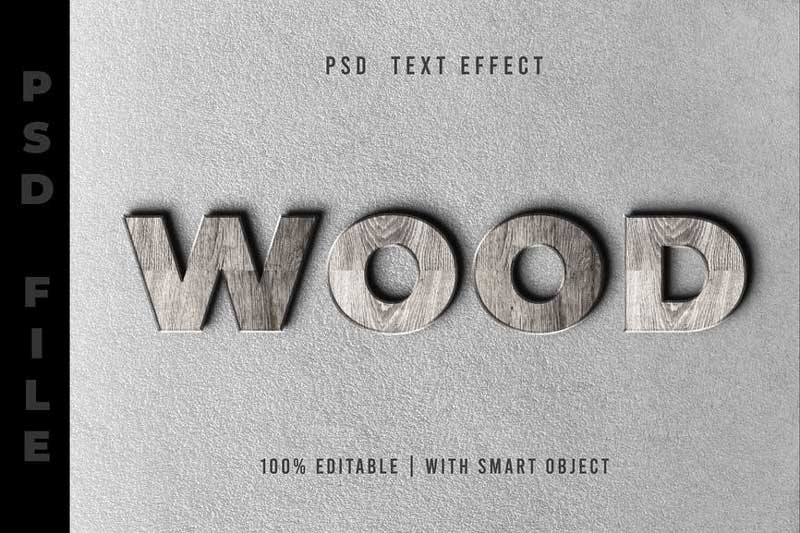 Wooden Realistic - Text Effect