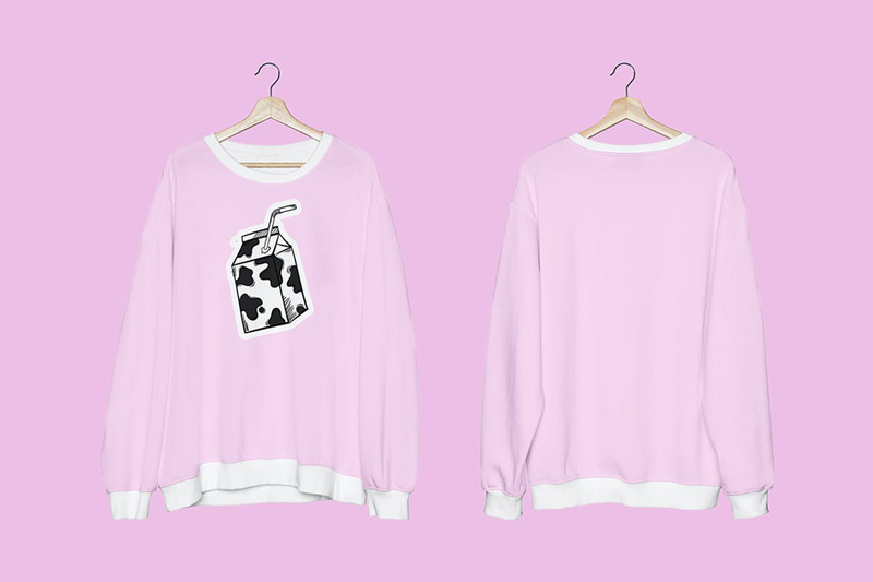 Sweater mockup psd unisex streetwear apparel