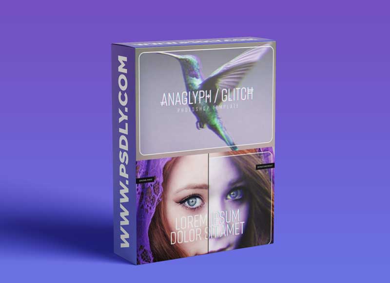 CreativeMarket - Anaglyph/Glitch Photoshop Template 5794468