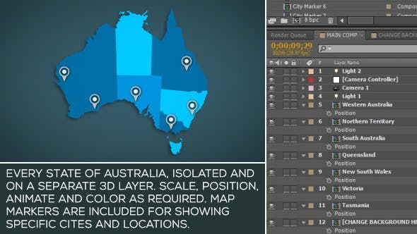 Videohive Australia Map Kit 15885123