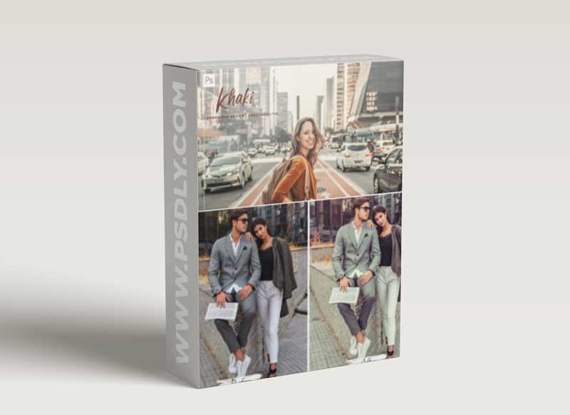 CreativeMarket - 10 Khaki Photoshop Action ACR LUT Filter 5964113