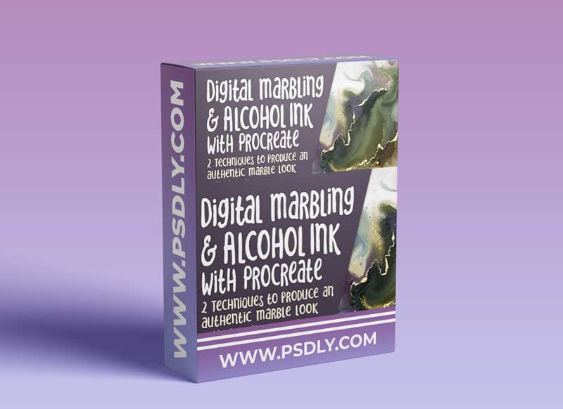 Digital Marbling: Create Striking Abstract Art - Alcohol Ink in Procreate with Foil & Glitter Accent