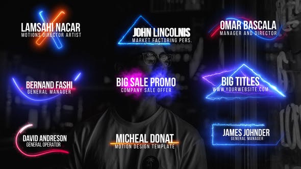 Videohive - Neon Lower Thirds - 27773767