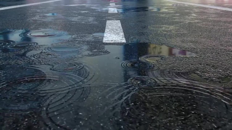 MotionArray – Raindrops And Puddles On Street Pavement 871813