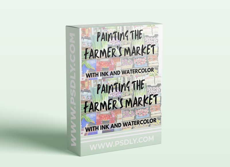 Painting the Farmers Market with Ink and Watercolor