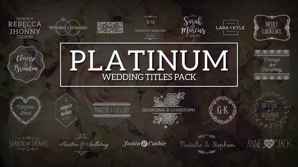 Videohive Platinum | Wedding Titles Pack 17285978