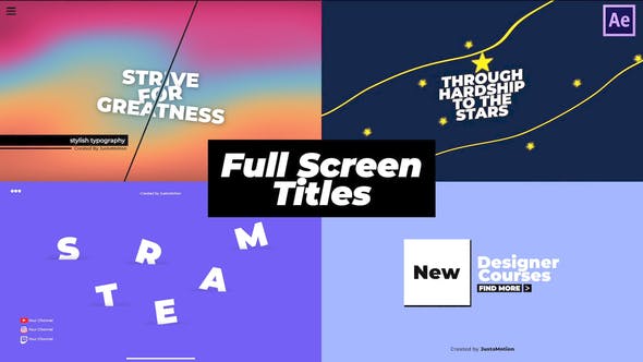 Videohive Full Screen Titles 31826614