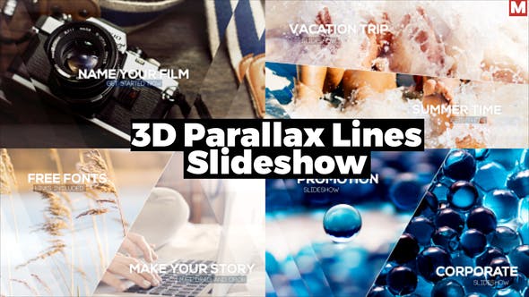 Videohive Lines 3D Intro - Photo Opener 12668414
