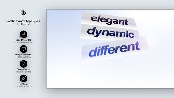 Videohive Rotating Words Logo Reveal 22679812