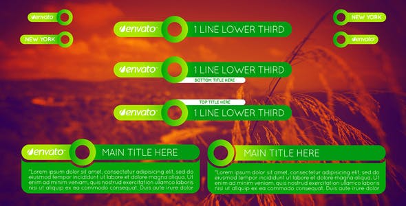 Videohive Colorful Lower Thirds Pack 7687484