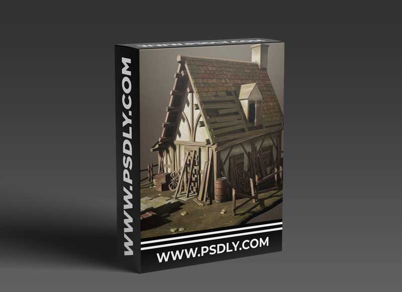 Artstation - Creating a Realistic Cabin House for Game in Blender