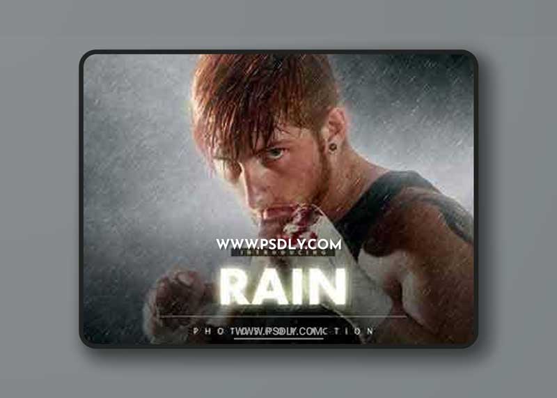 CM - Rain Photoshop Action 1957390