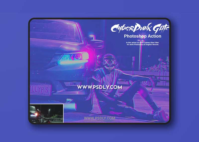 CreativeMarket - CyberPunk Glitch Photoshop Action 5302804