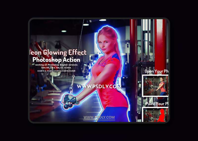 CreativeMarket - Neon Glowing Effect Photoshop 5771971