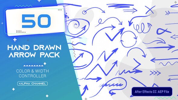 Videohive Hand Drawn Arrows Pack 32664020