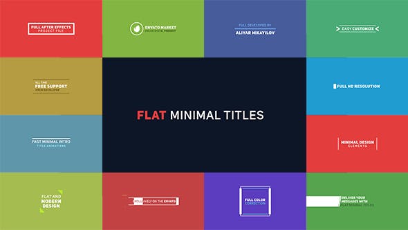 Videohive Flat Minimal Titles 2 19475937