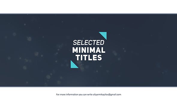 Videohive Selected Titles 4 40 Minimal Intro 20370347