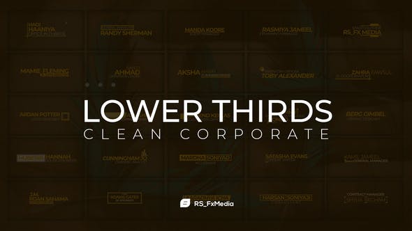 Videohive Lower Thirds Clean Corporate 31846876