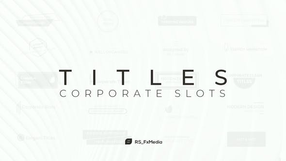 Videohive Titles Corporate Slots 32000574