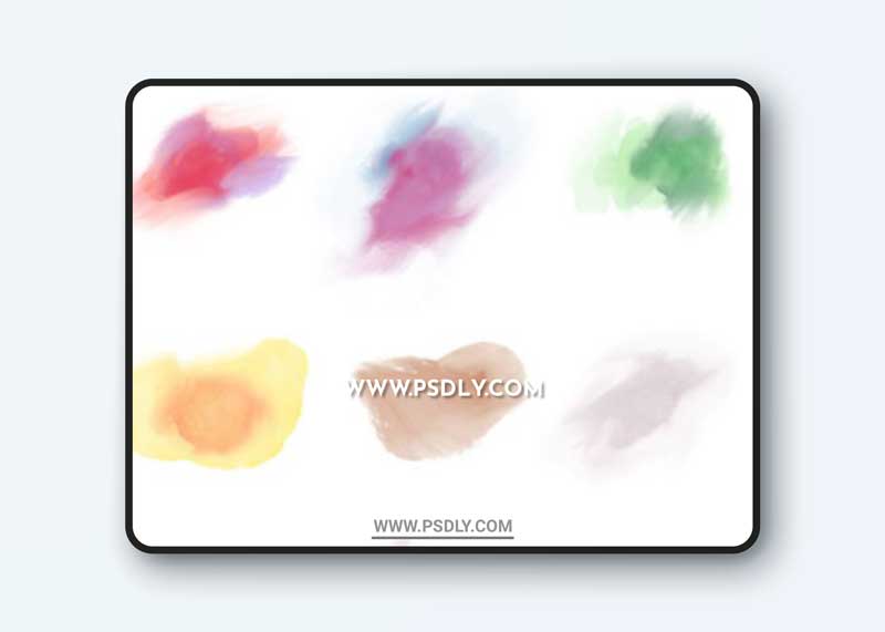 12 Hand-painted Watercolor Shapes Textures