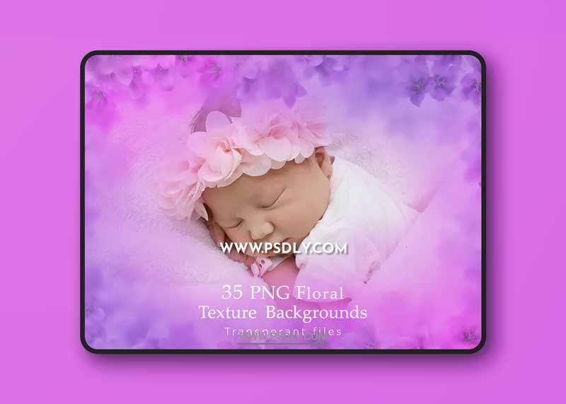 35 Floral Texture Background Overlays