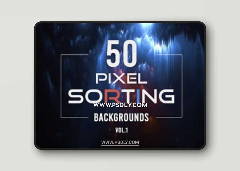 50 Pixel Sorting Backgrounds Collection