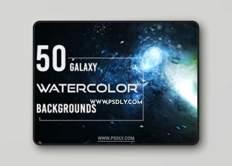 50 Realistic Galaxy Watercolor Backgrounds Collection