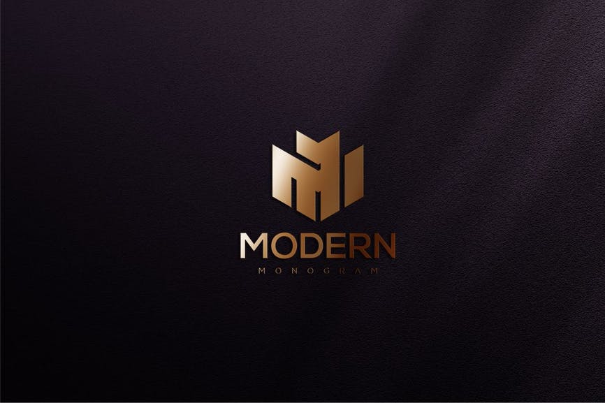 luxury gold texture logo mockup