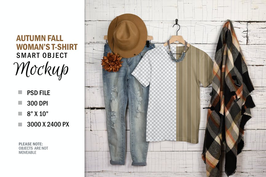 T-Shirt Fall Apparel Mockup