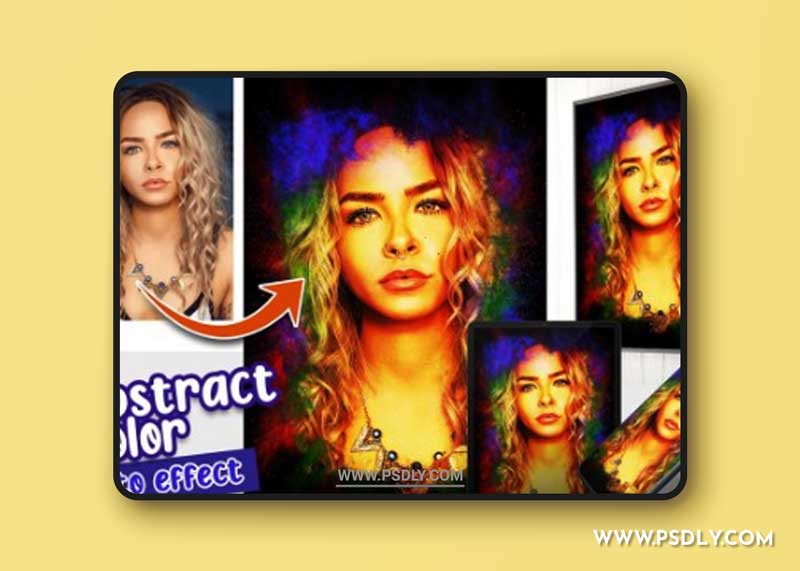 CreativeMarket - Abstract Color Photo Template 6332286