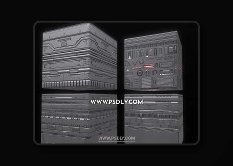 Artstation – Sci-fi trim sheet textures