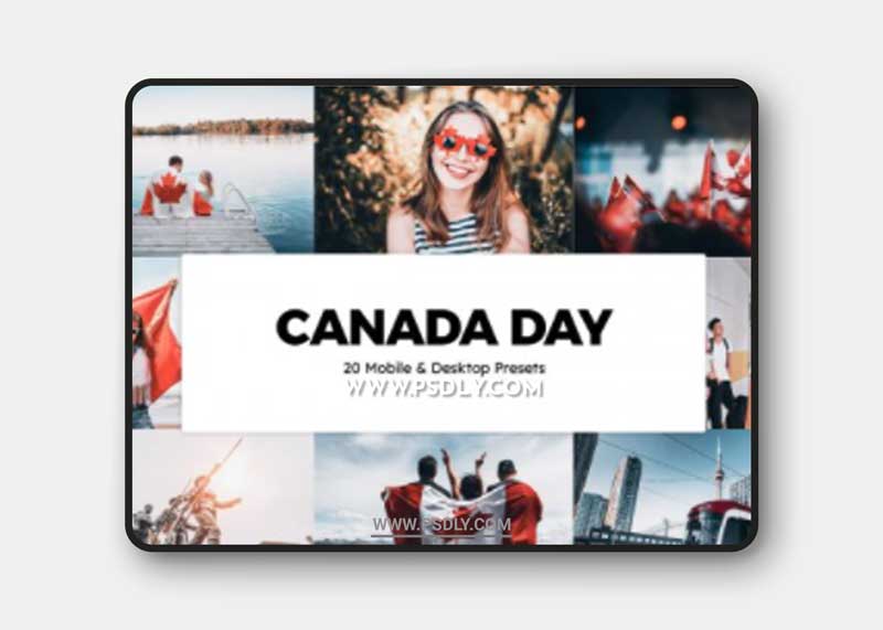CreativeMarket - 20 Canada Day Lightroom Presets & LUTs 6238027