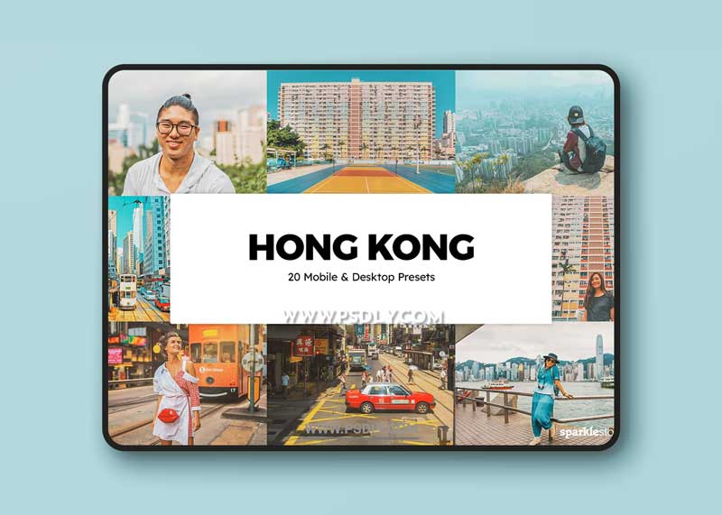 CreativeMarket - 20 Hong Kong Lightroom Presets LUTs 6281226