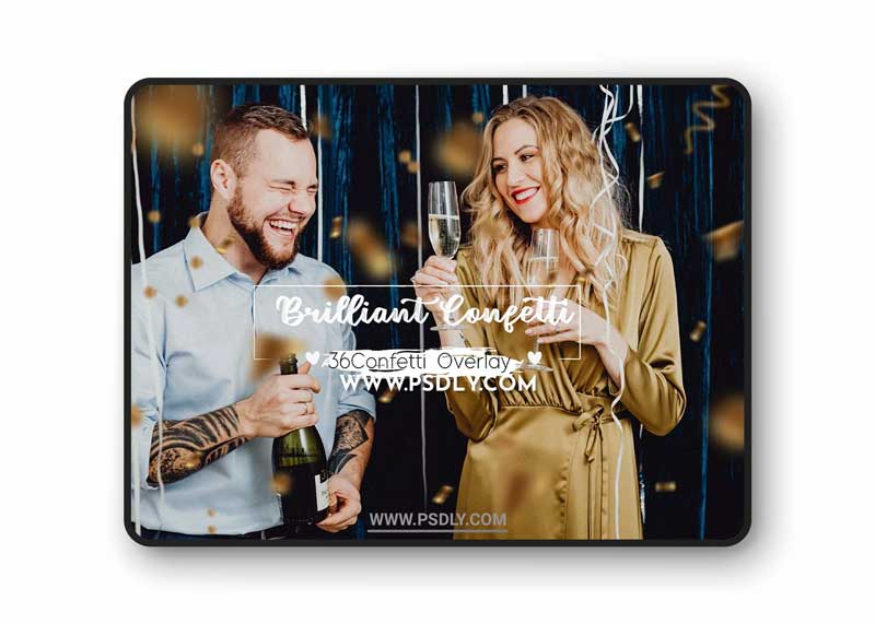 CreativeMarket - 36 Brilliant Confetti Overlays 5825139