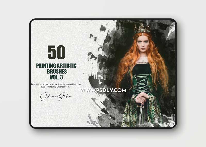 CreativeMarket - 50 Painting Artistic Brushes - Vol. 3 6258424