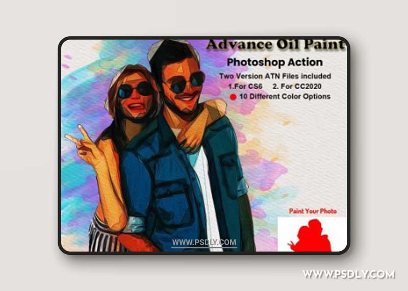 CreativeMarket - Advance Oil Paint Photoshop Action 5740242