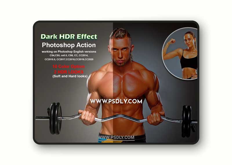 CreativeMarket - Dark HDR Effect Photoshop Action 5509525